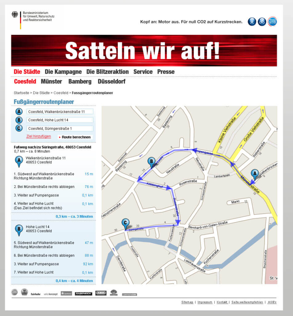 Webdesign for a Campaing of the "Bundesministerium für Umwelt"  